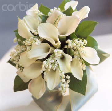 Calla Lily and Lily of the Valley Bridal Bouquet